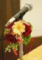祝辞用マイク装花